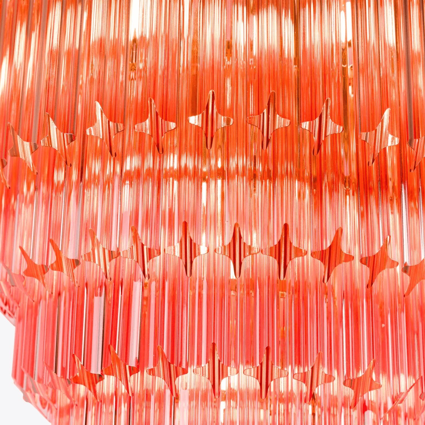 Aurora Chandelier Amber Diamond Glass Layered Retro - Neutralighting