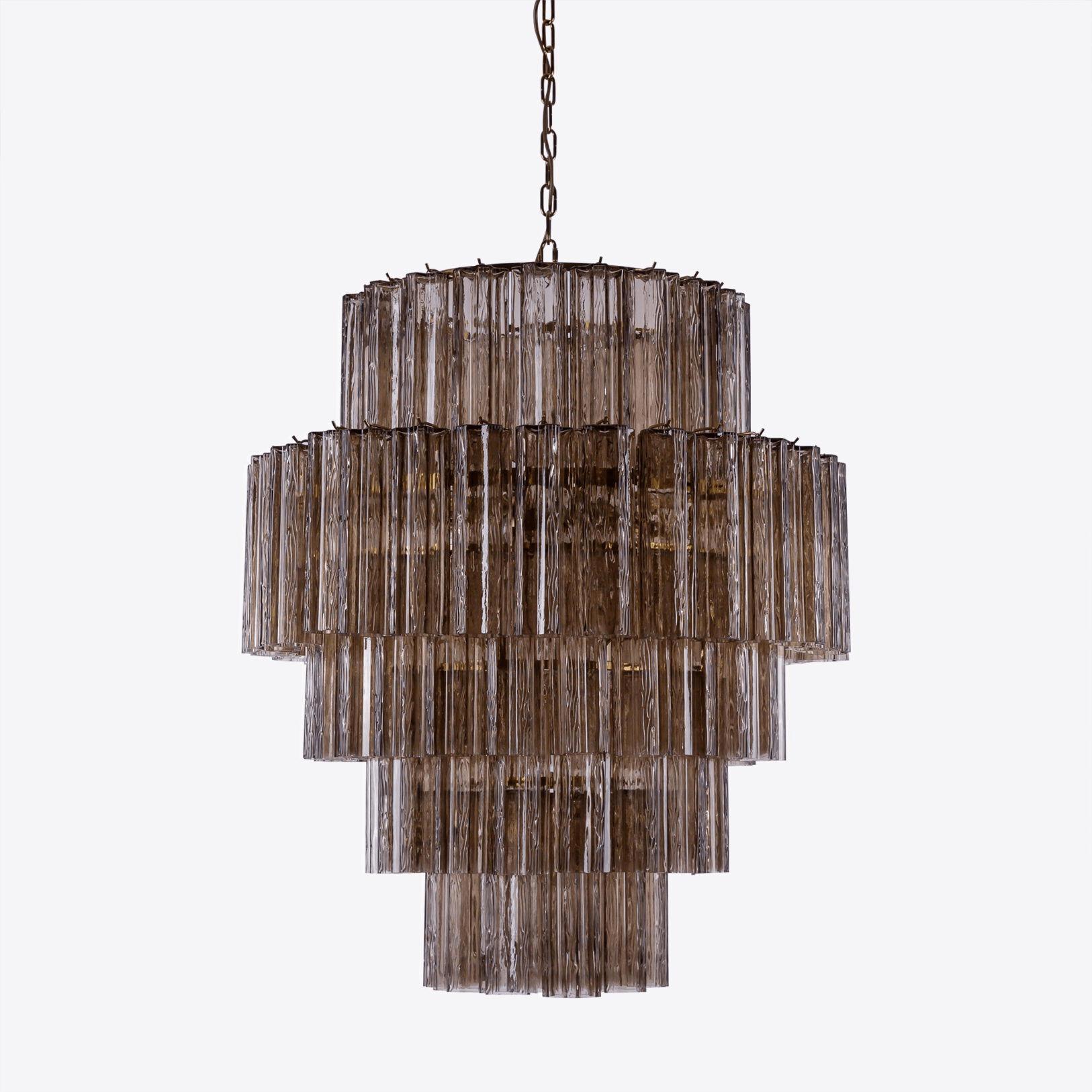 Aurora Chandelier Pink Prism Glass Layered Elegant - Neutralighting