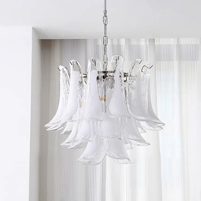 Aurora Chandelier Murano Glass Leaf Golden - Blowlighting