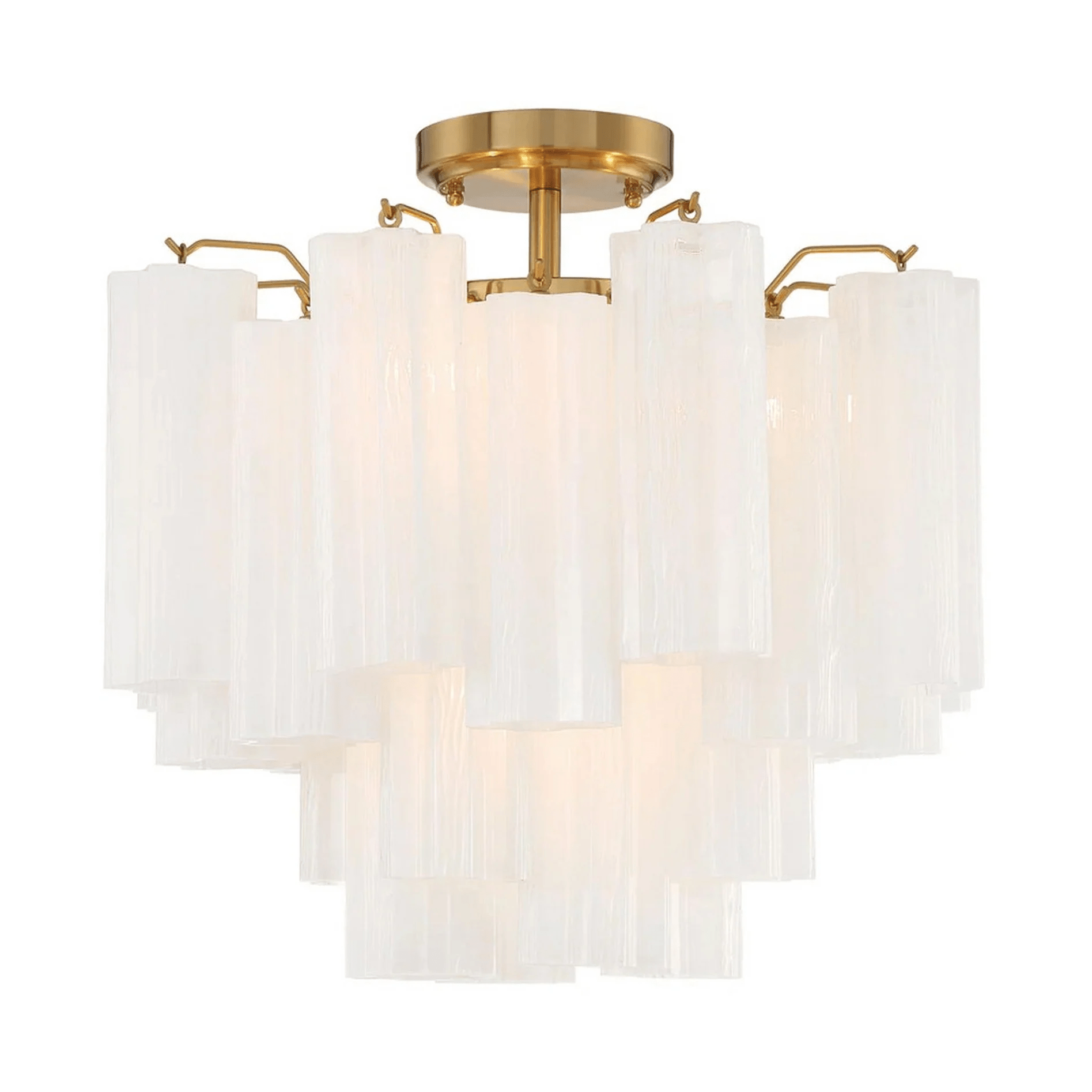 Aurora Ceiling Lamp Clear Murano Glass Tubular Handblown - Neutralighting