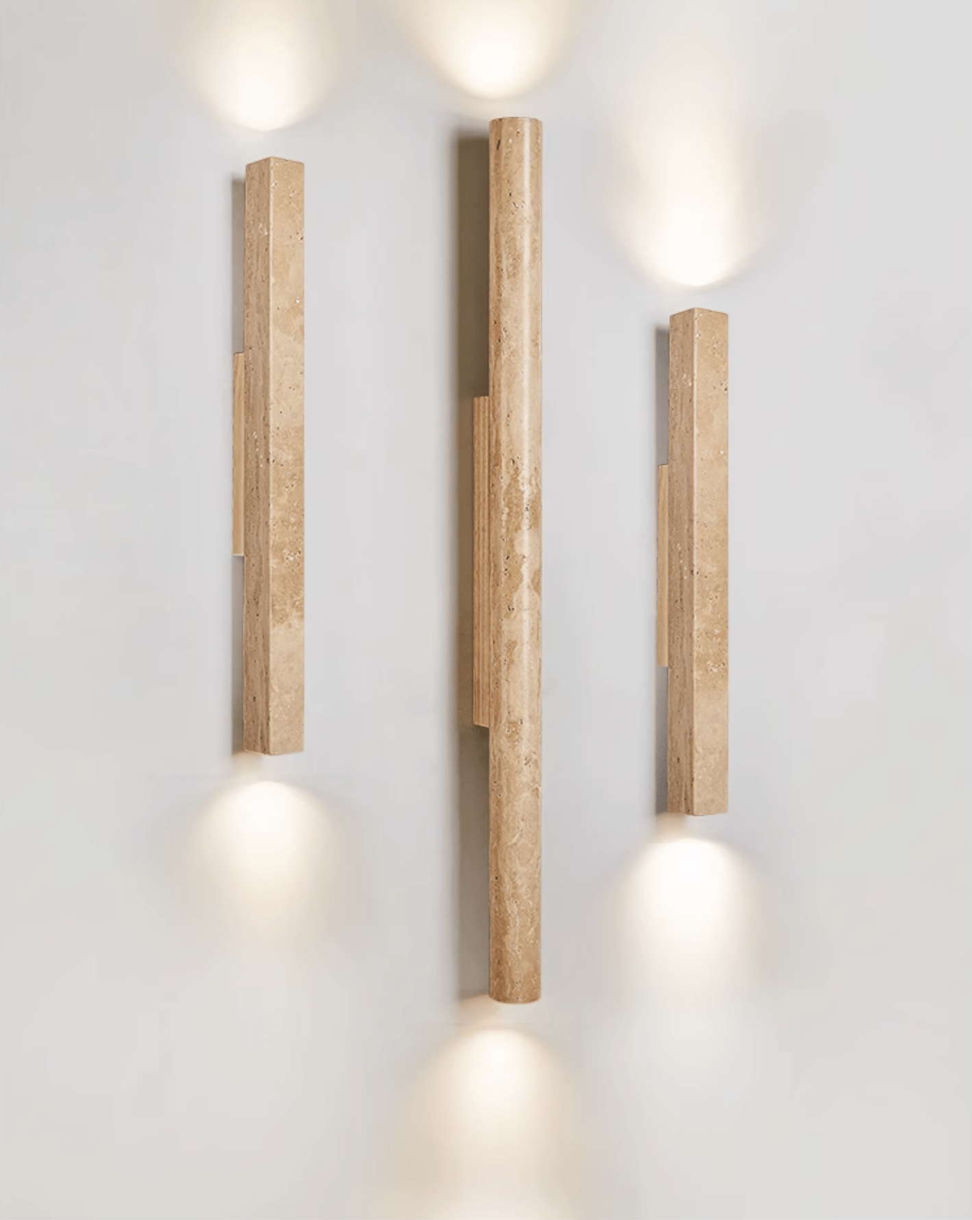 Cathais Minimalist Travertine Wall Light - Neutralighting