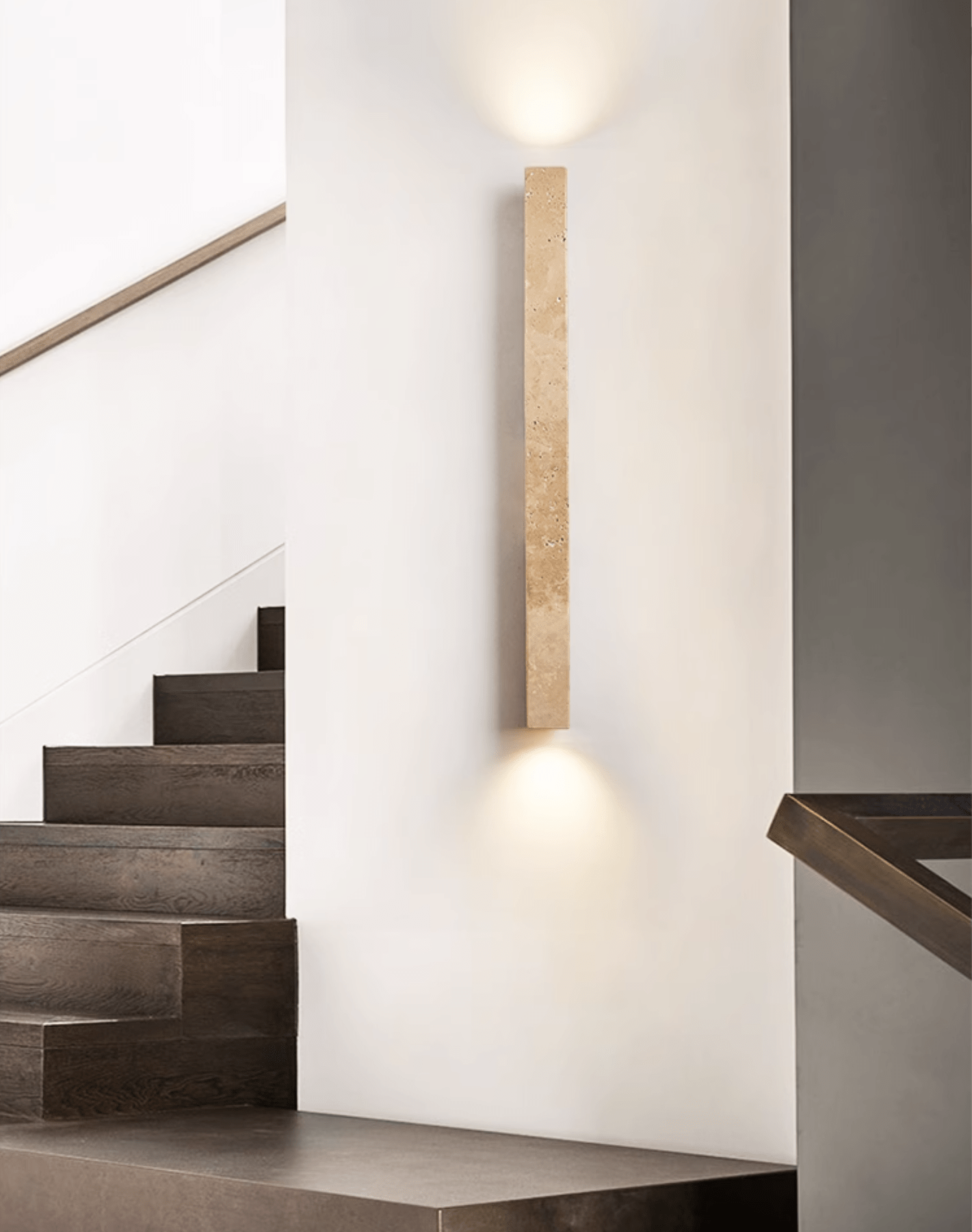 Cathais Minimalist Travertine Wall Light - Neutralighting