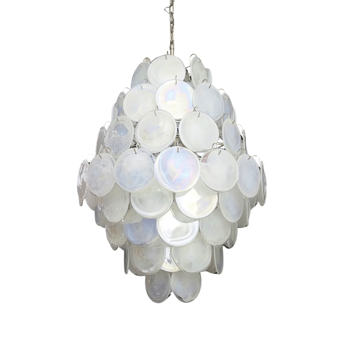 Aurora Chandelier Pink Murano Glass Handblown Discs - Neutralighting