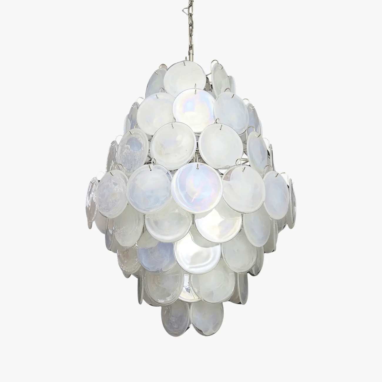 Aurora Chandelier Pink Murano Glass Handblown Discs - Neutralighting
