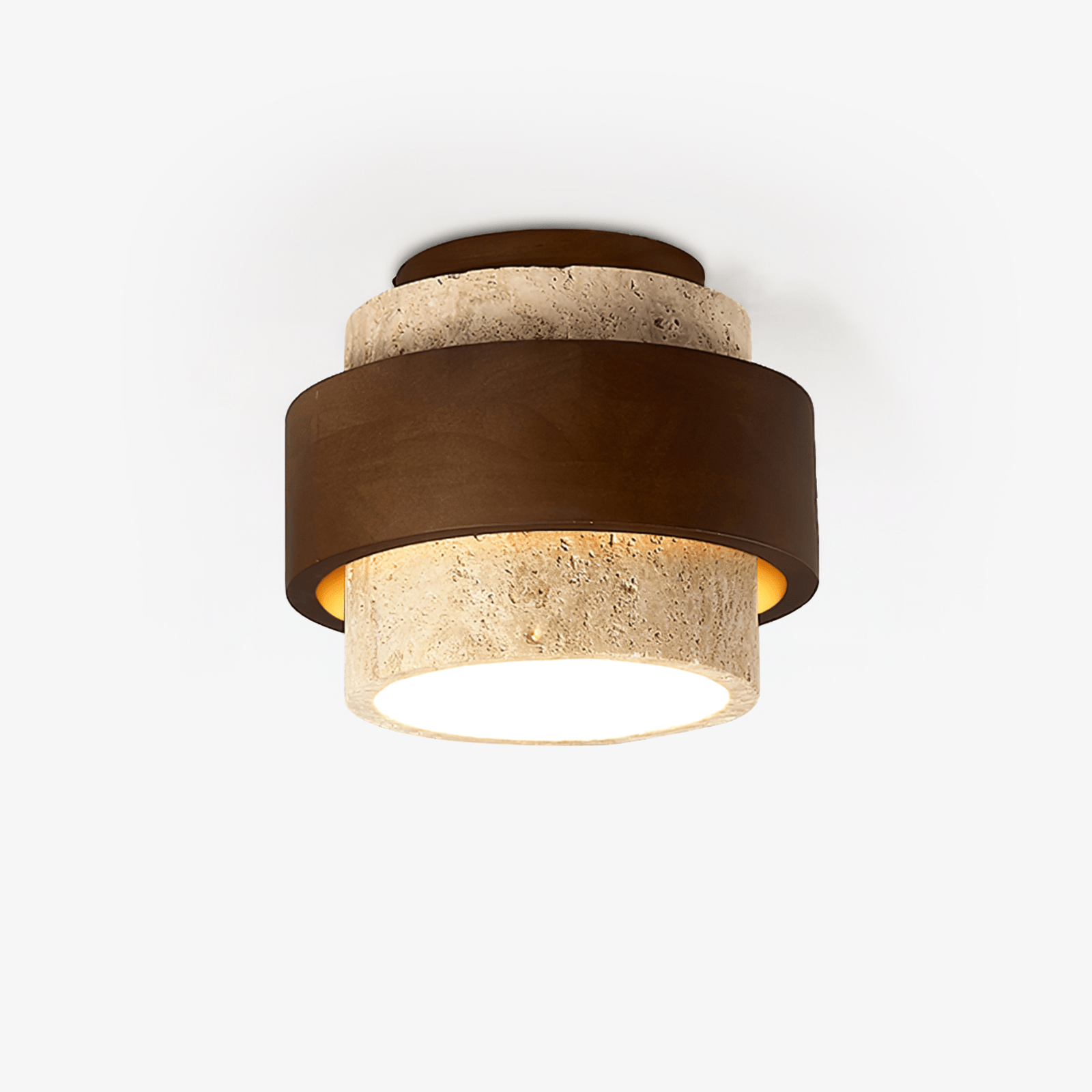 Eltalor Layered Ring Travertine Ceiling Light - Neutralighting