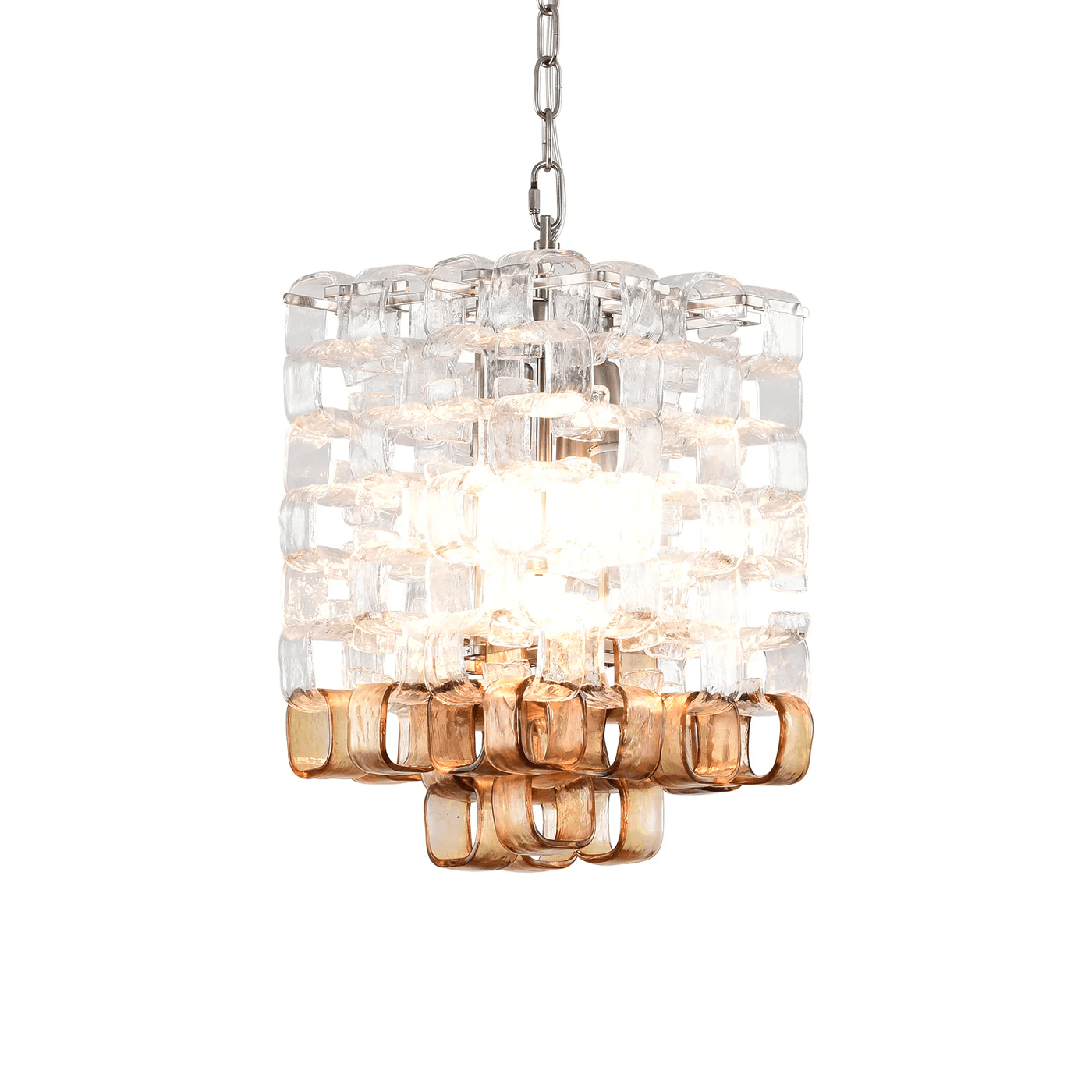 Aurora Chandelier Murano Glass Interlocking Geometric - Blowlighting