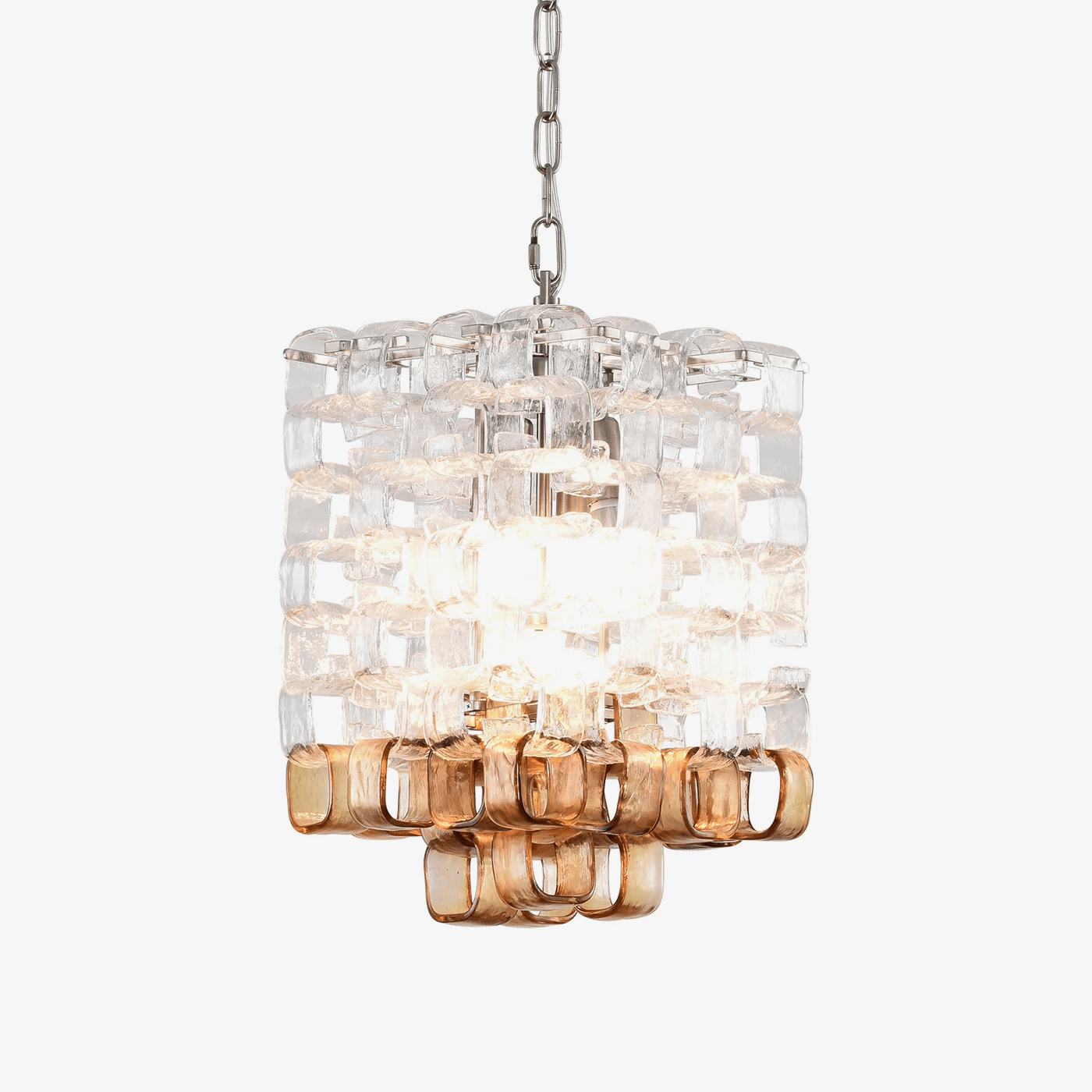 Aurora Chandelier Murano Glass Interlocking Geometric - Blowlighting