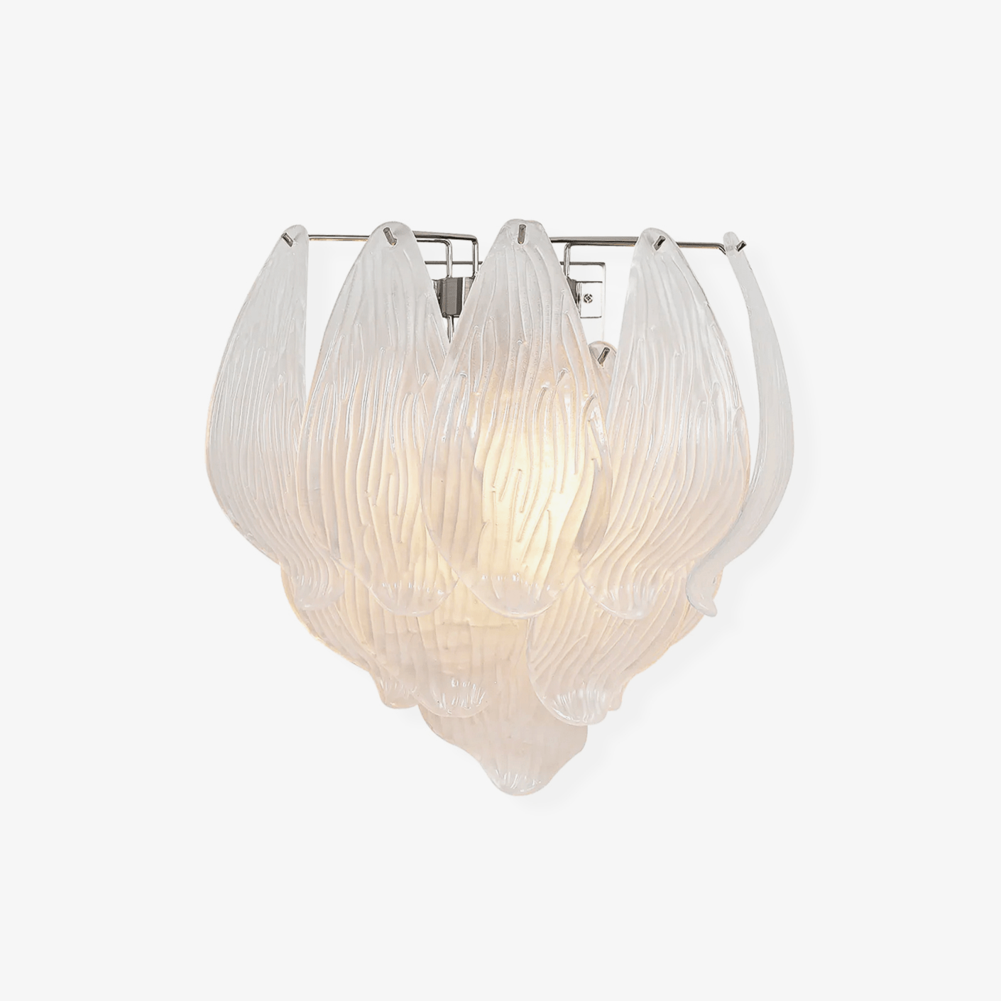 Aurora Wall Lamp Murano Glass Petal Frosted Cascading - Neutralighting