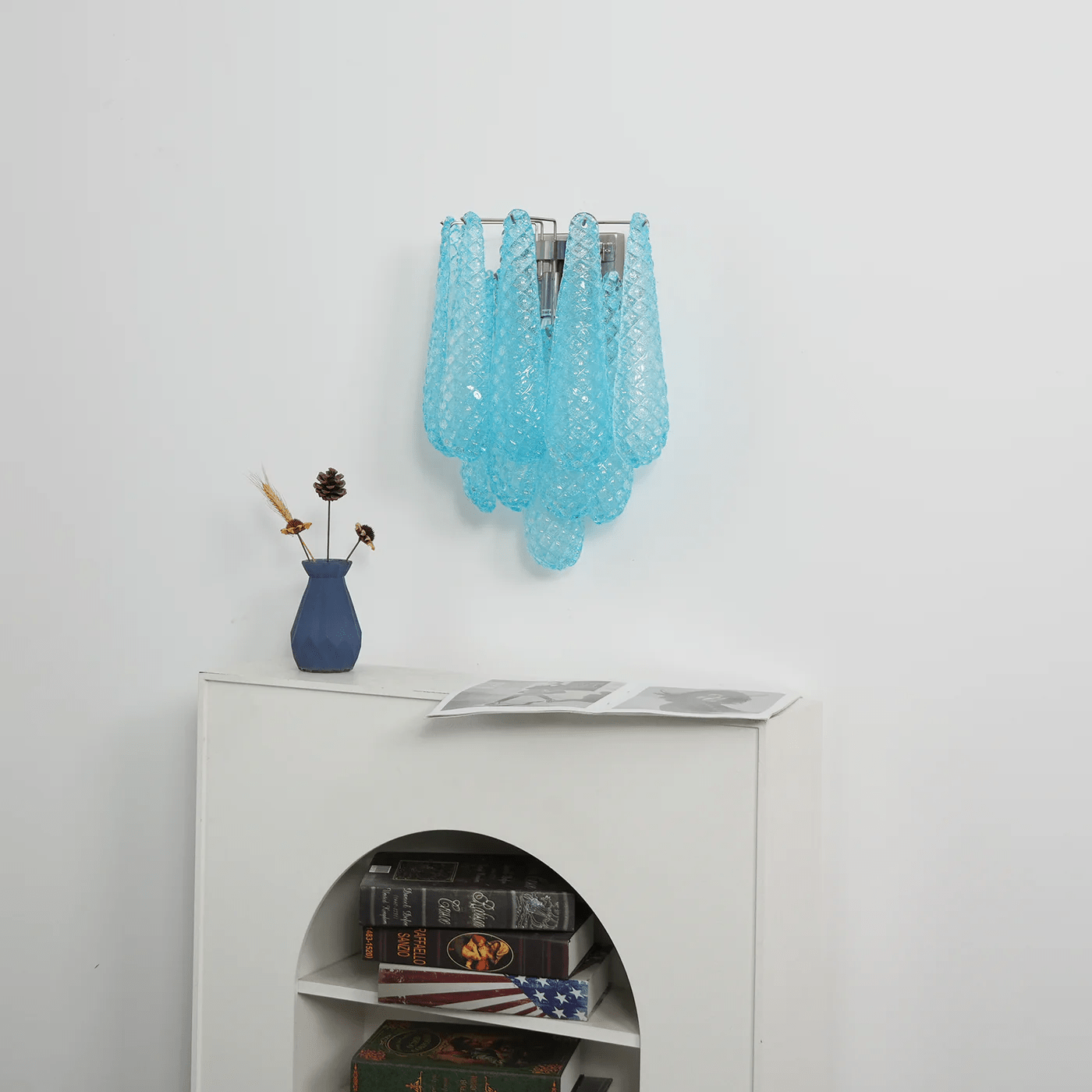 Aurora Wall Lamp Pink Teardrop Glass Floral Artistic - Neutralighting