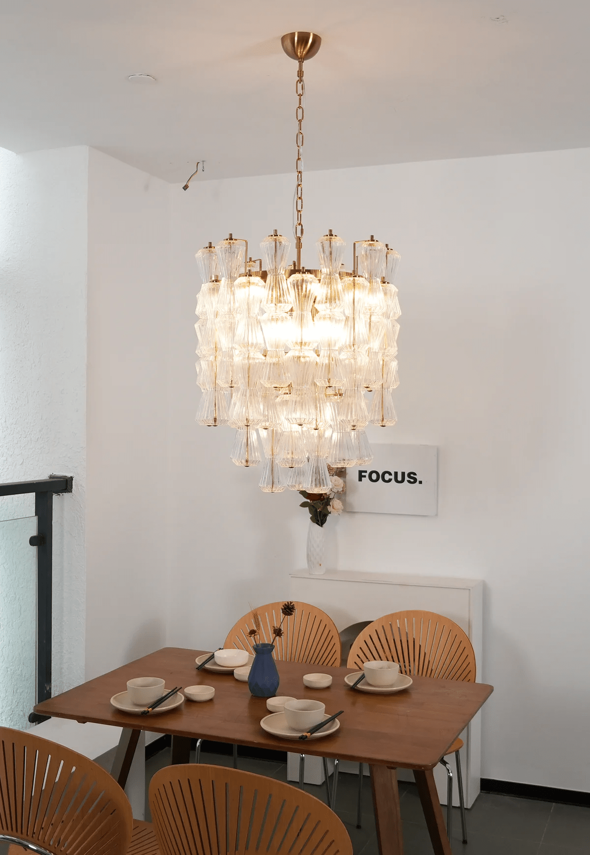 Aurora Chandelier Murano Glass Floral Cascade - Neutralighting
