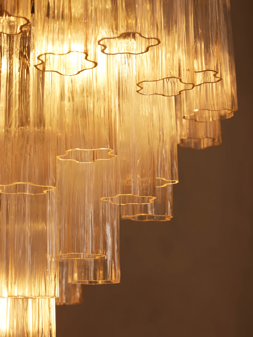 Aurora Chandelier Murano Glass Tiered Green - Neutralighting