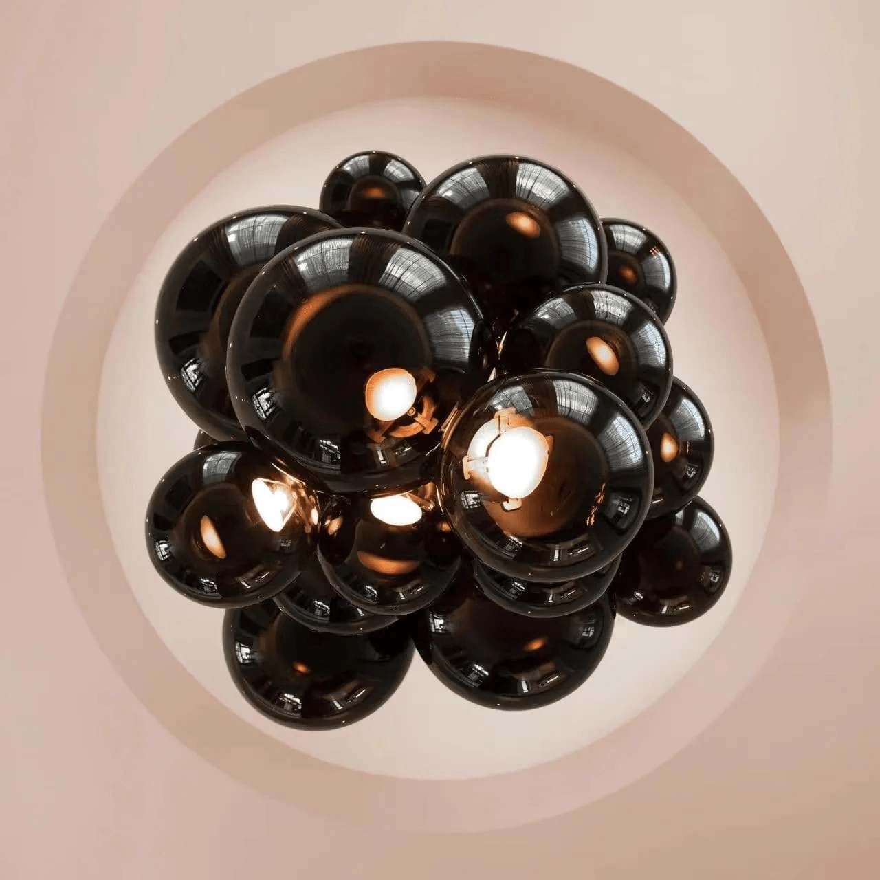 Aurora Chandelier Murano Glass Grape Cluster Art Deco - Blowlighting
