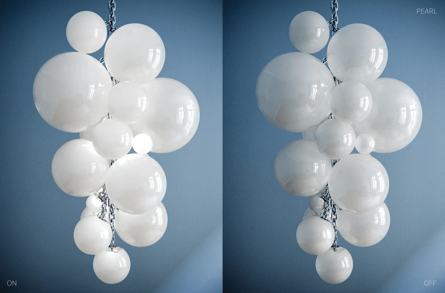Aurora Chandelier Murano Glass Grape Cluster Art Deco - Blowlighting