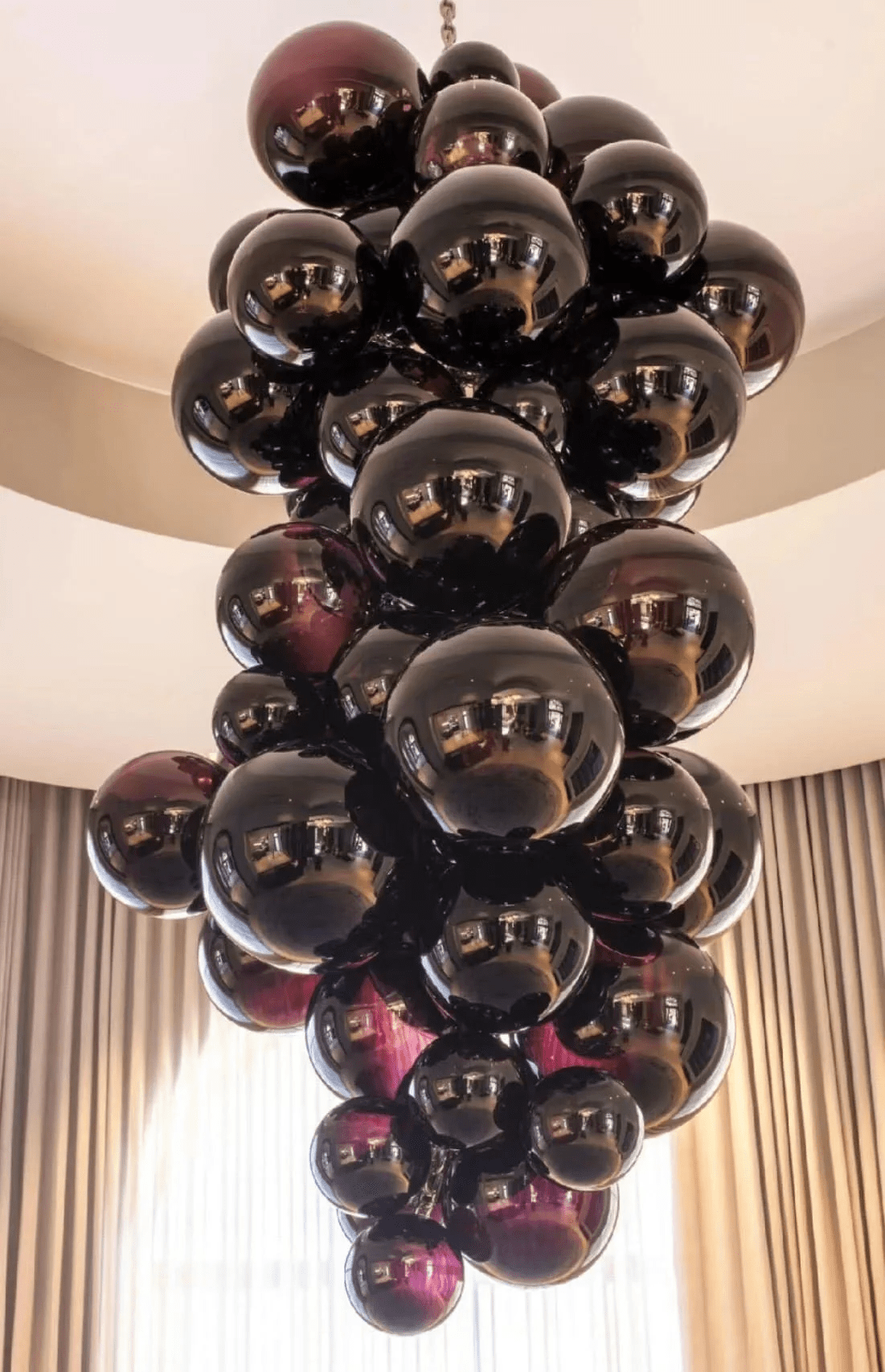 Aurora Chandelier Murano Glass Grape Cluster Art Deco - Blowlighting