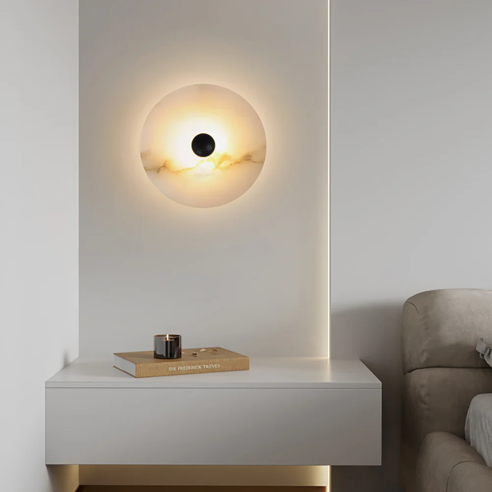Selene Minimalist Alabaster Ceiling Light - Blowlighting