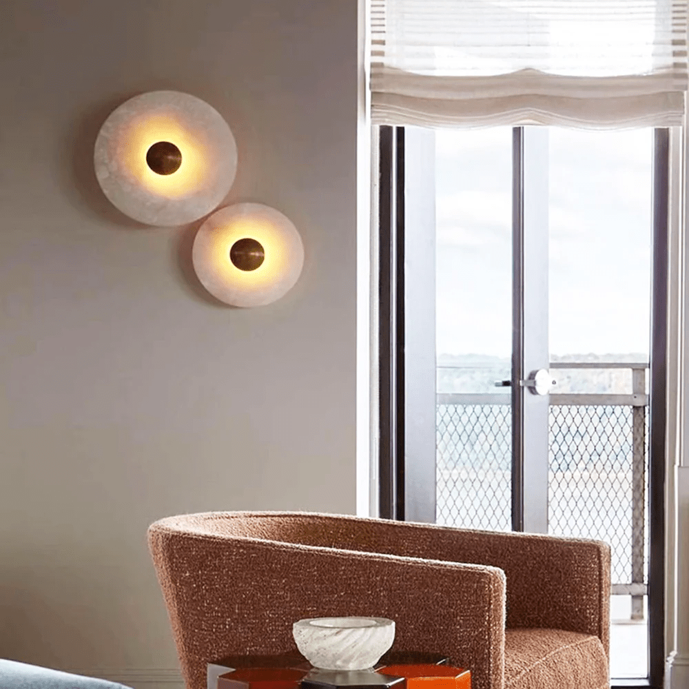 Selene Minimalist Alabaster Ceiling Light - Blowlighting