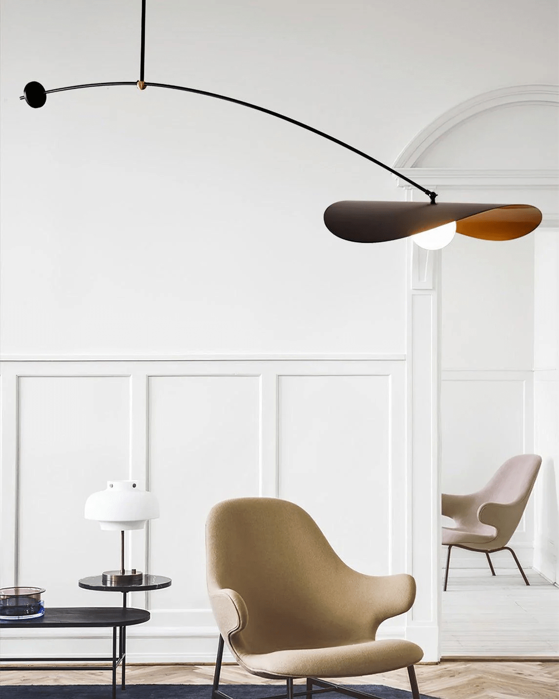 Arcflow Dynamic Metal Curve Pendant Light - Blowlighting
