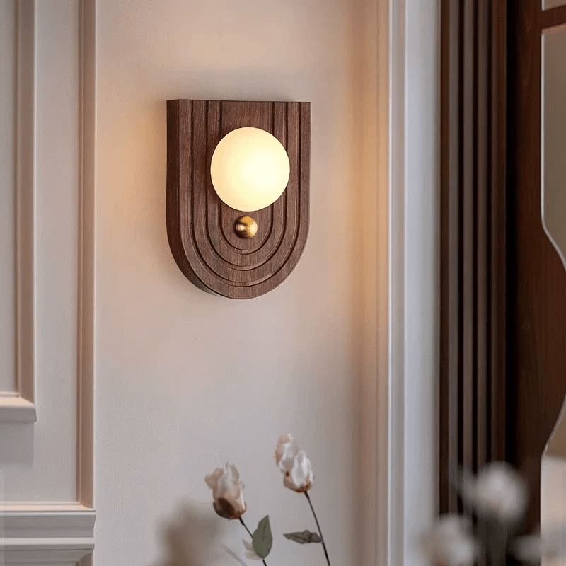 Orlin Alabaster Wood Wall Sconce - Neutralighting