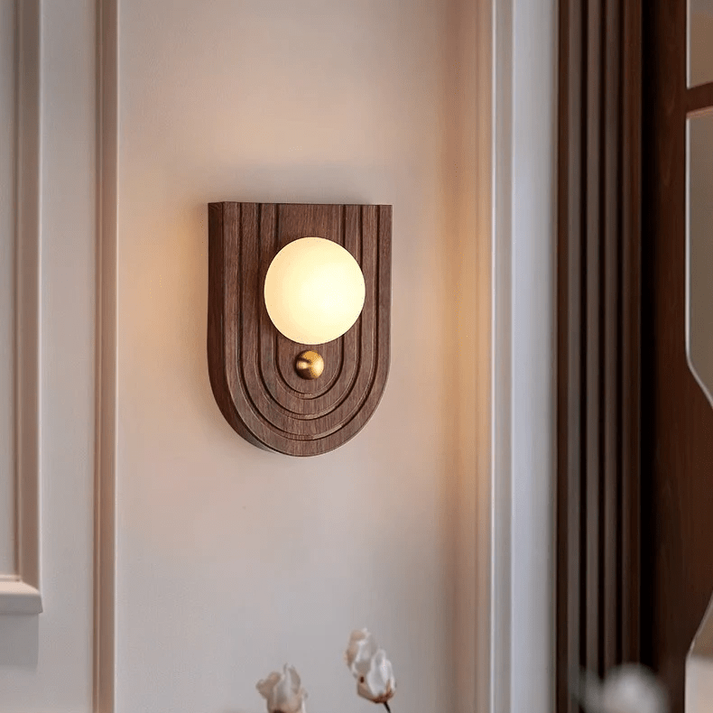 Orlin Alabaster Wood Wall Sconce - Neutralighting