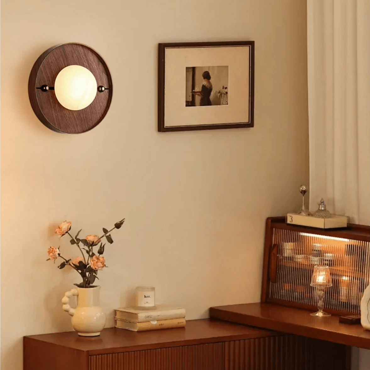 Orlin Alabaster Wood Wall Sconce - Neutralighting
