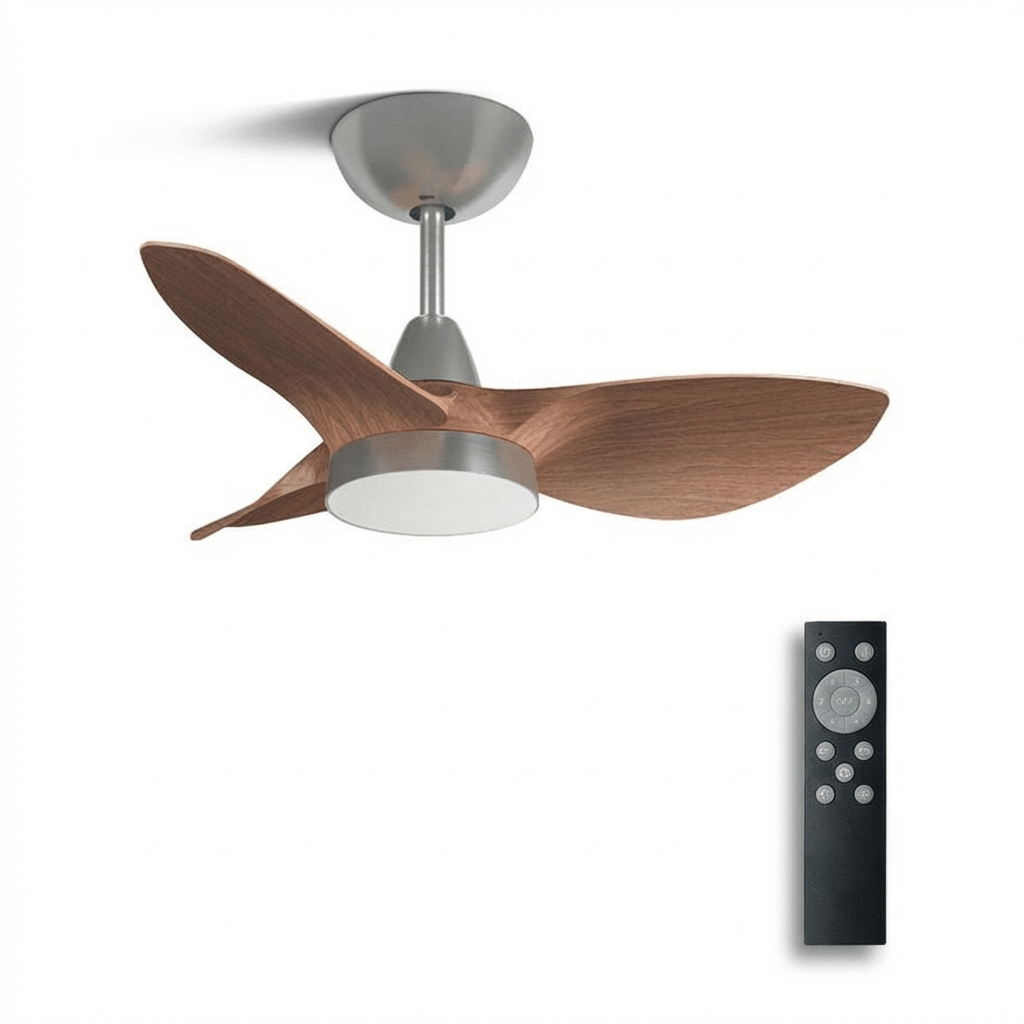Ventilatore da soffitto Soren Scandi con luce e opzioni di asta di sospensione regolabile