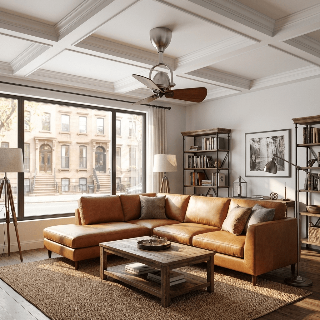 Ventilatore da soffitto articolato Orville con finitura Nera