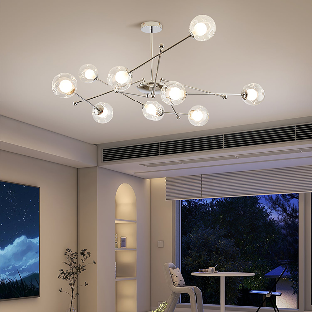 Valentina Nordico Bauhaus Lampadari Metallo Vetro Soggiorno
