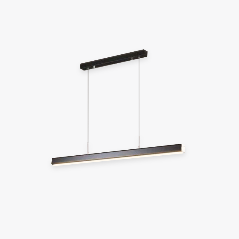 Edge Moderna LED Lampada a Sospensione Metallo Nero/Marrone Lineare
