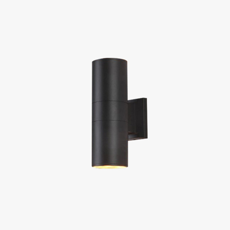Ray Moderne LED Lampade da Esterno Metallo Nero Doppio-Luci Minimalista