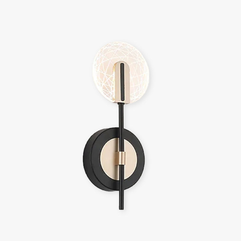 Valentina Design LED Applique Moderno Metallo Acrilico Nero/Bianco Camera da Letto