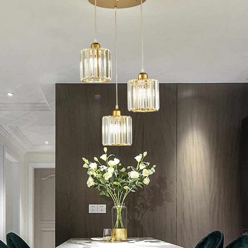 Herbert Moderna LED Lampada a Sospensione Vetro Cilindro Nero/Oro Grappolo Soggiorno/Camera da LettoSoggiorno/Camera da Letto