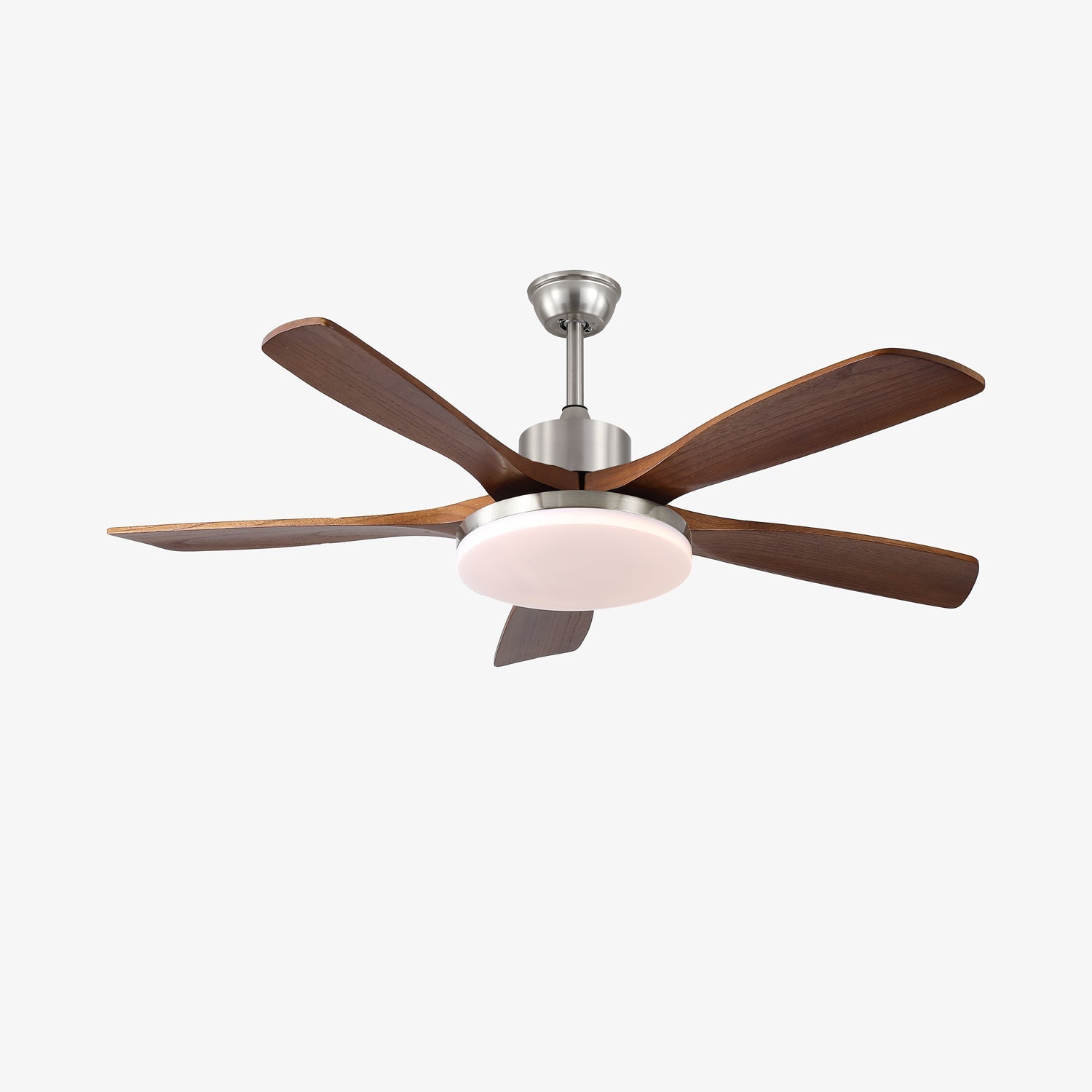 Primo piano della placca a soffitto del ventilatore Orvian con luce