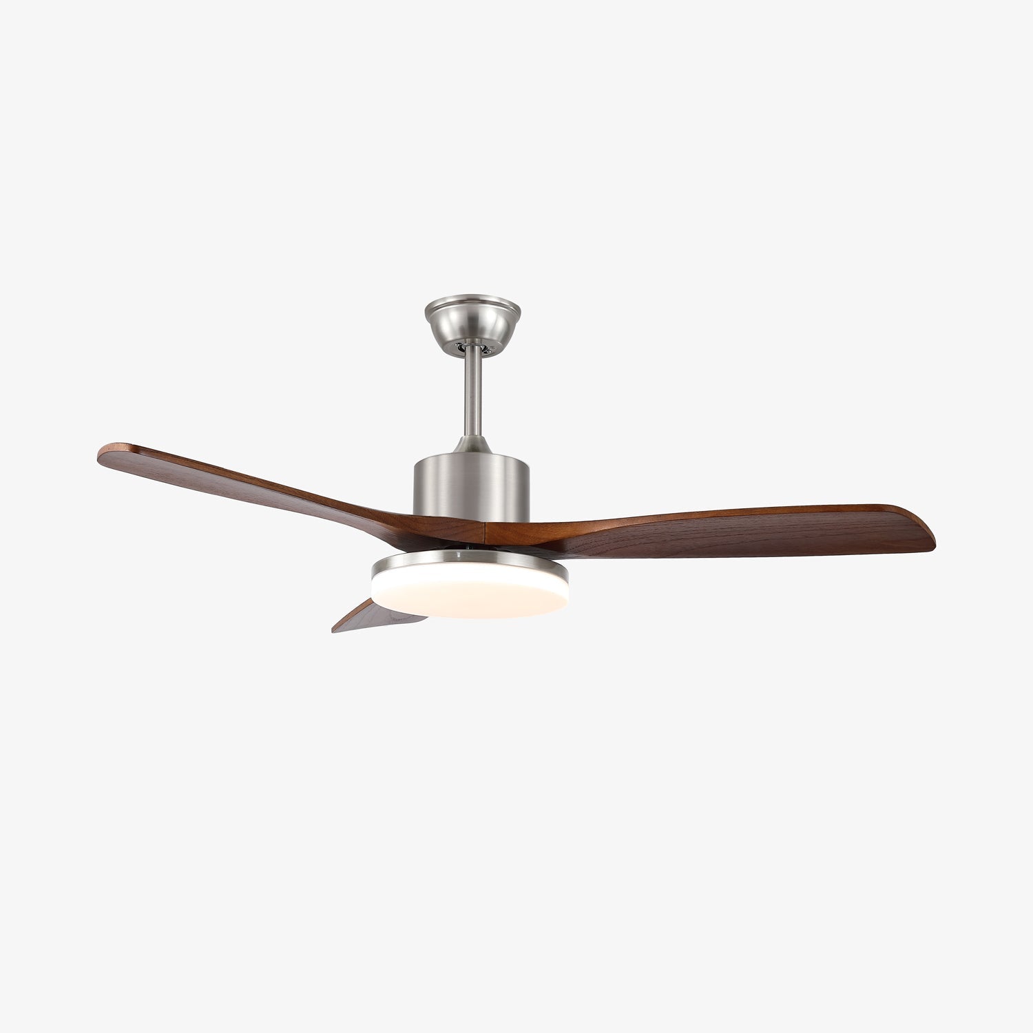 Ventilatore da soffitto Orvian con luce a 5 pale, finitura noce