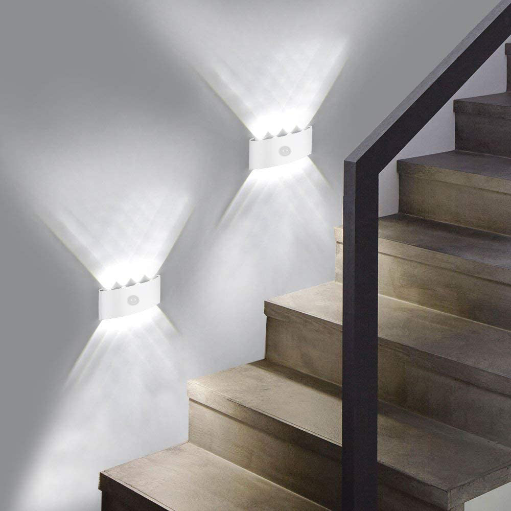 Ray LED Applique da Esterni Metallo/Acrilico Nero/Bianco Moderna Semplice