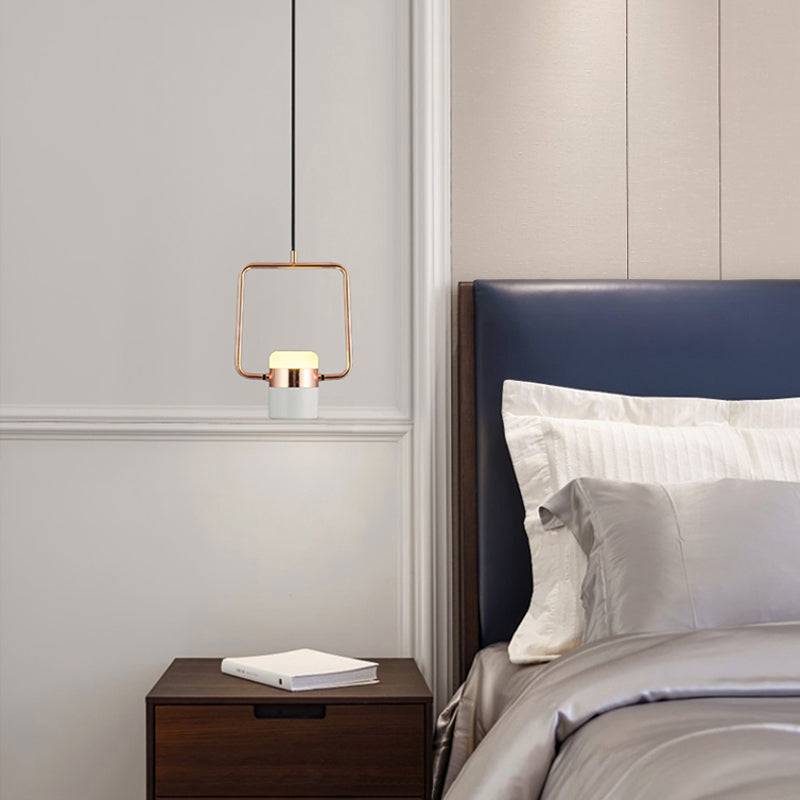 Cooley Moderna LED Minimalismo Lampada a Sospensione Metallo Vetro Bianco/Nero Soggiorno/Camera da Letto