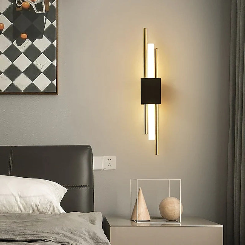 Alana Moderna LED Applique Metallo Nero/Oro Bar/Camera da Letto/Soggiorno