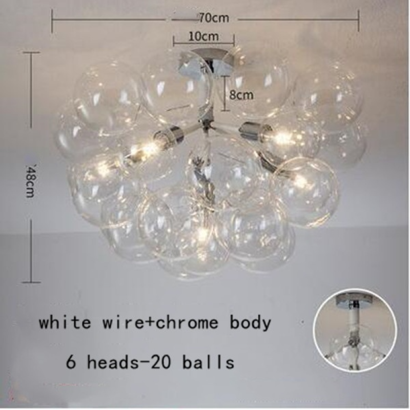 Valentina Decorativo LED Lampade a Sospensione Bianche/Nere/Caffè Bolle Soggiorno/Camera da Letto