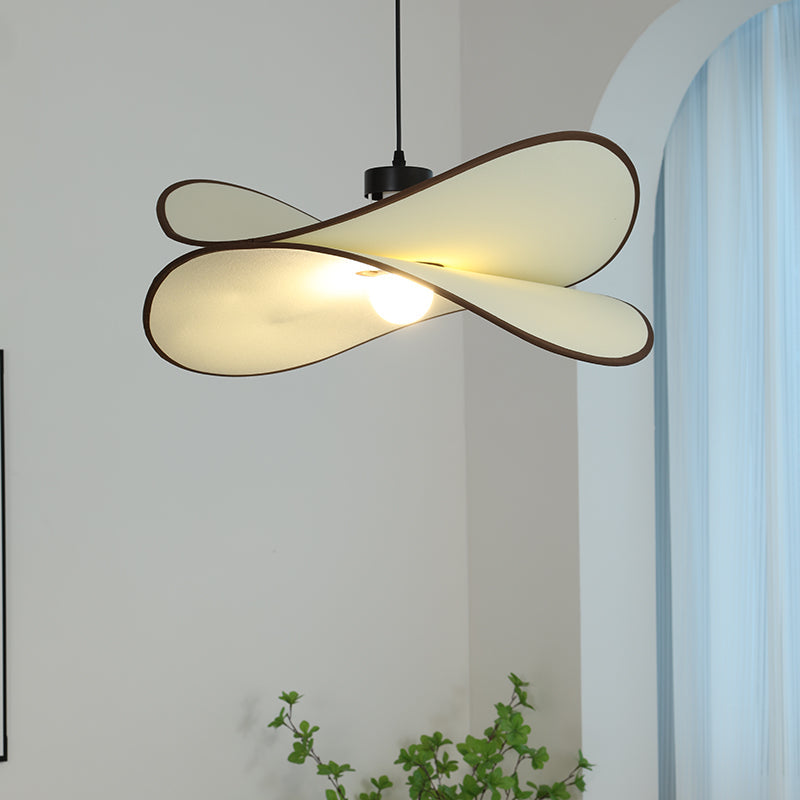 Ritta Wabi-sabi Retro Foglia Metallo Stoffa LED Lampade a Sospensione Studio Camera da Letto