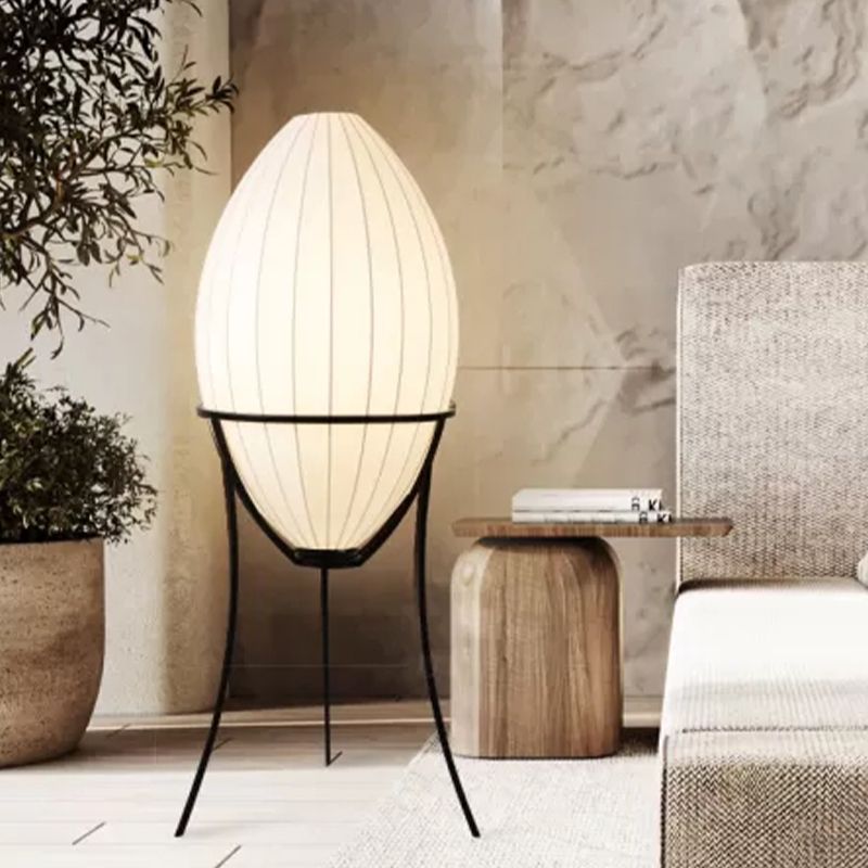 Ritta Moderne LED Lampade da Terra Forma Uovo Tessuto Artificiale/Metallo Soggiorno