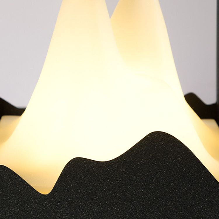 Ray Lampade da Esterni Metallo Nero/Bianco Motagna Solare