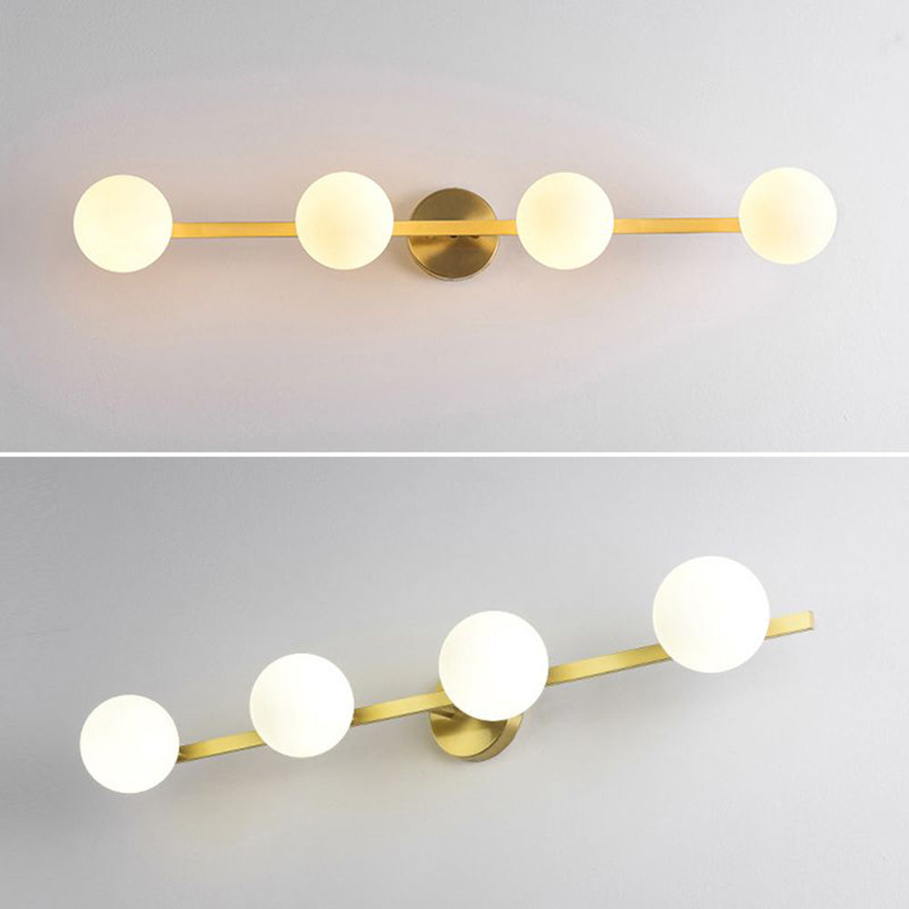 Valentina Minimalismo LED Piccolo Applique Lineare Metallo/Vetro Oro Bagno