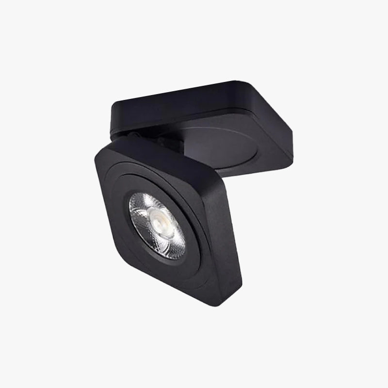 Arisha Moderna LED Piccolo Orientabile Quadrato Plafoniera Metallo Nero/Bianco Soggiorno/Camera da Letto