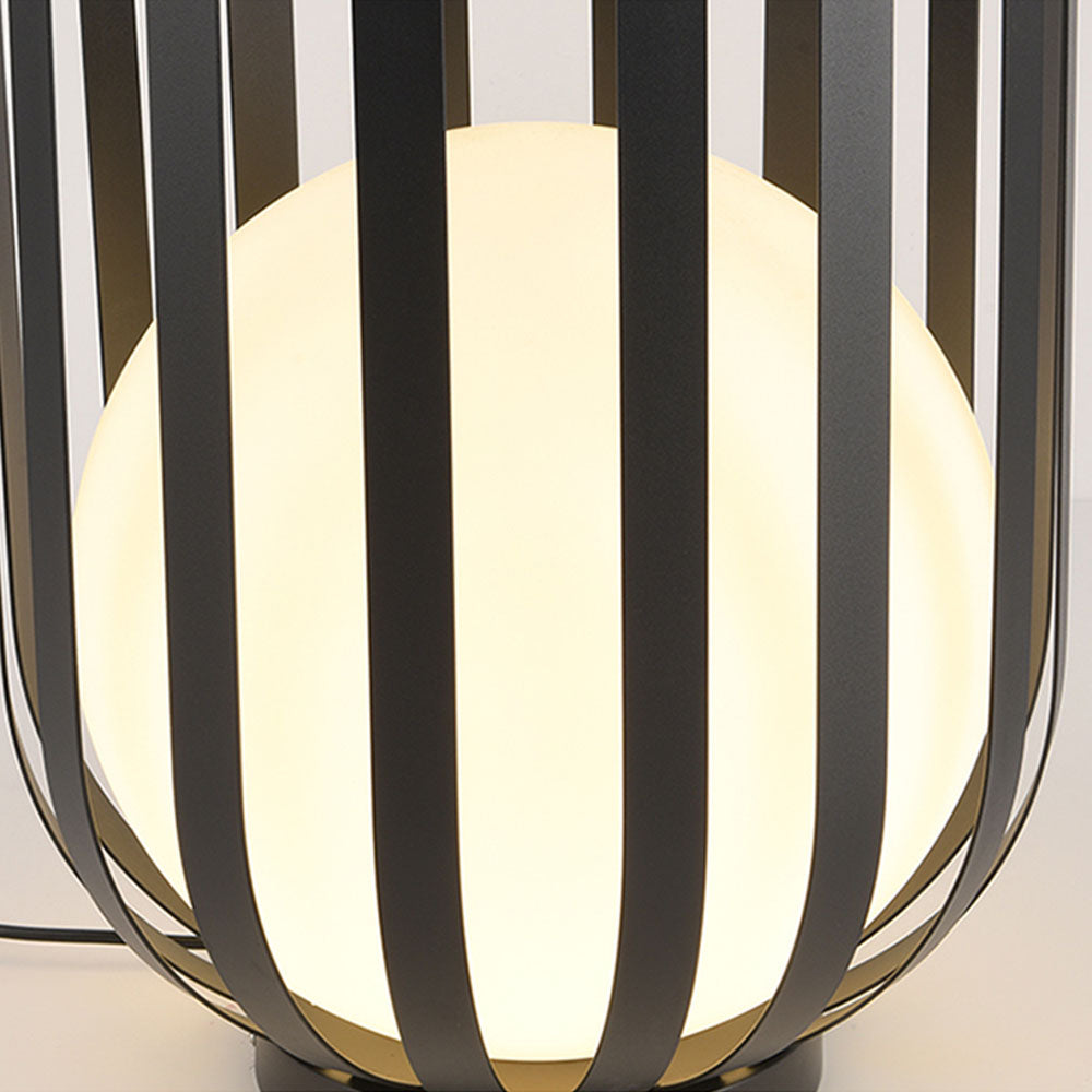 Ray Moderno Globo Solare Metallo Lampade da Esterno Nero