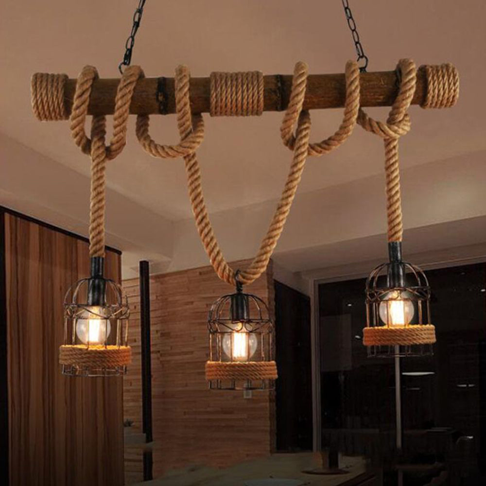 Epoch Lampada a Sospensione Vintage in Legno