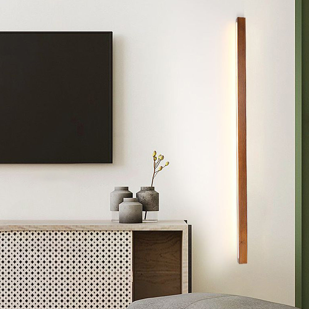 Muto Lampada da Parete Lineare in Legno