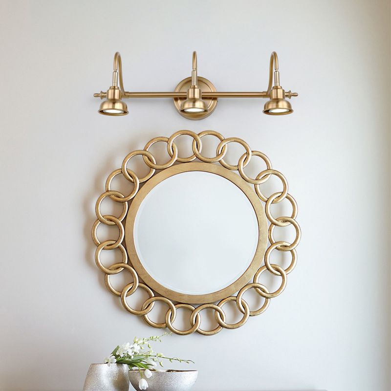 Tiffany Vintage LED Rotondo Arco Applique Oro Metallo Soggiorno/Camera da Letto