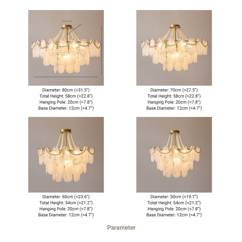 Kirsten Bellissimo LED Lampadari Vetro Metallo Bianco Oro Elegante Soggiorno/Camera da Letto