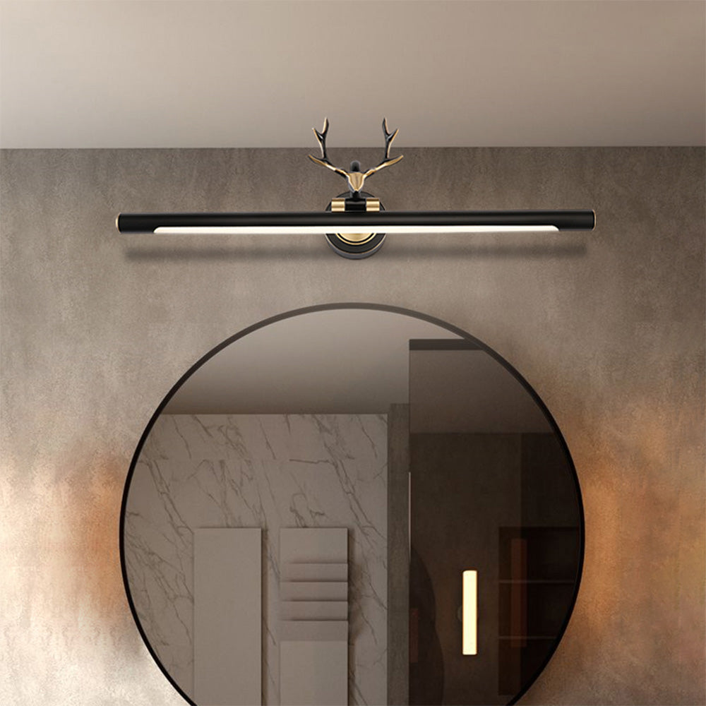 Arisha Moderno Design Cervo LED Applique Metallo Oro Specchio Bagno