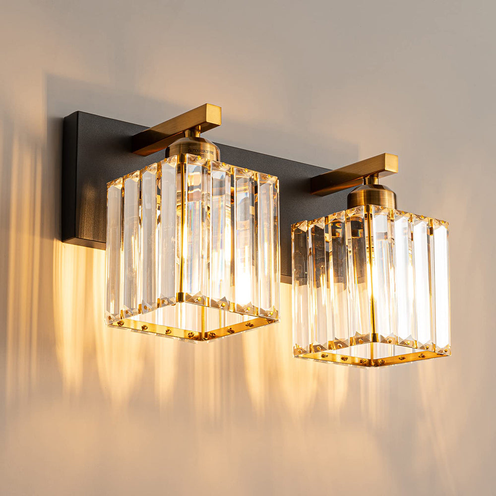Kristy Vintage LED Classico Trasparente Applique Piazza Metallo/Cristallo Oro Soggiorno/Camera da Letto/Sala da Pranzo/Cucina