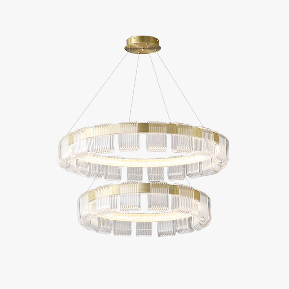 Arisha Moderno Anello Acrilico Bianco Oro Lampade a Sospensione